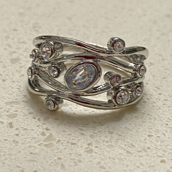 stunning sterling silver over copper ring with zicron Stones a… - Picture 14 of 15